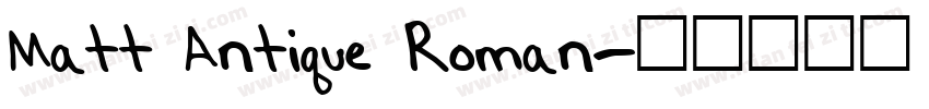 Matt Antique Roman字体转换